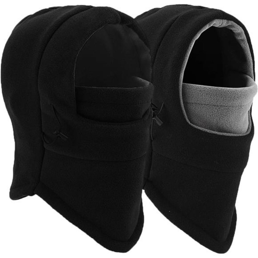 Ski Mask 2 Pcs - Windproof Warmer Fleece Adjustable Winter Mask for Men Women